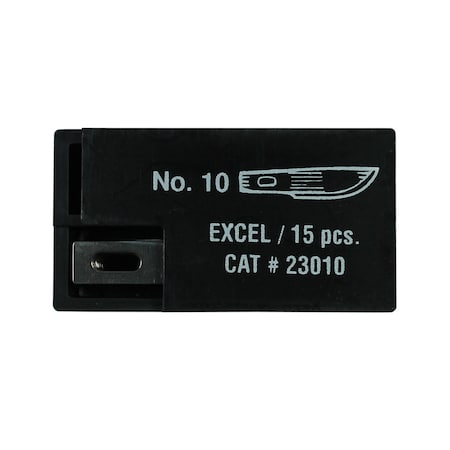 Excel Blades No 10 Curved Edge Craft Knife Blade Refills with Dispenser, 15pc 12pk 23010